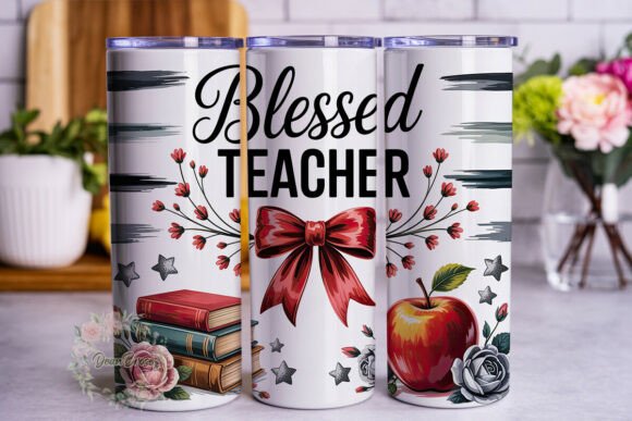 Blessed Teacher Graphics & Tumbler Wraps
