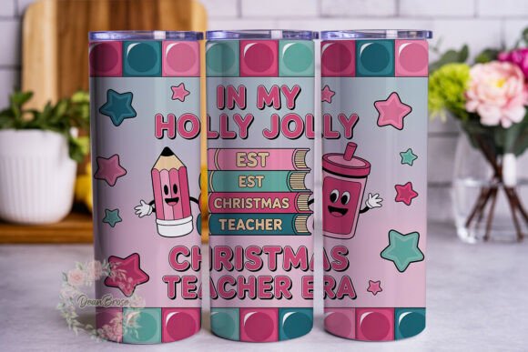Christmas Teacher Era Tumbler Wrap Graphics Review