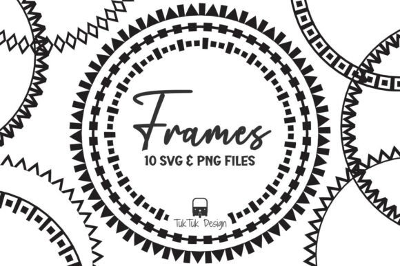 Circle Frame Border Pattern: Graphics & Decorative Elements
