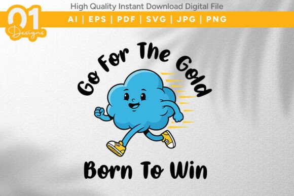 Go for the Gold Kids Sports SVG: Graphics for T-Shirt Designs