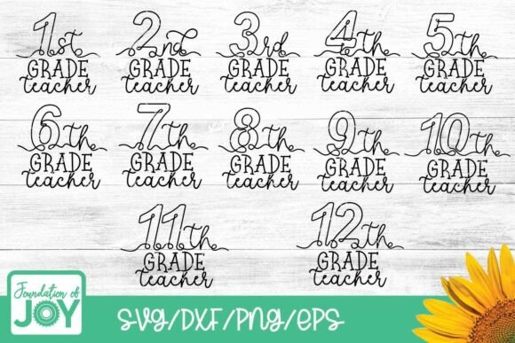 Grade Teacher Line Art: Graphics for T-Shirts