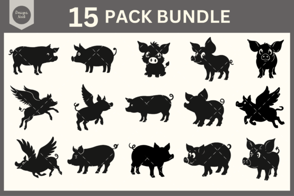 Kawaii Piglet Graphics & Patterns for Blog Design
