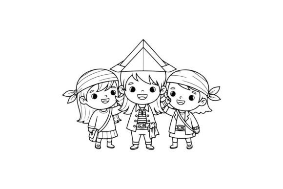 Kids Holding Hands Graphics & Illustrations