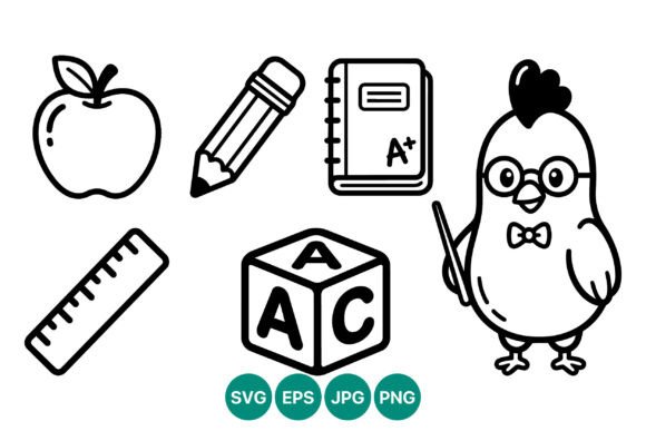 Review: School Icons Apple Pencil Ruler Abc for Stitchers