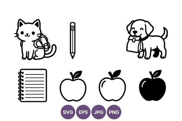 School Icons: Graphics & Illustrations Review
