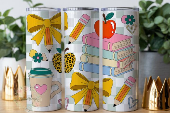 Teacher Bows Graphics for Tumbler Wraps