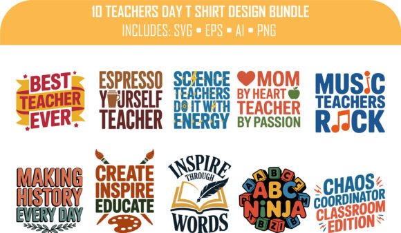 Teacher Quote Bundle: Graphics & Illustrations