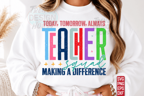 Teacher Squad PNG: Graphics for T-Shirt Designs