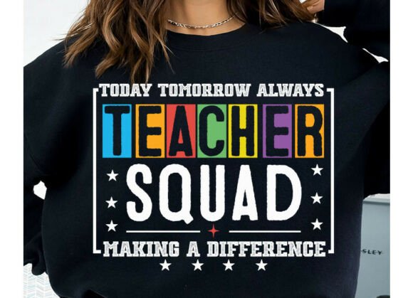 Teacher Squad PNG: Graphics for T-Shirt Designs