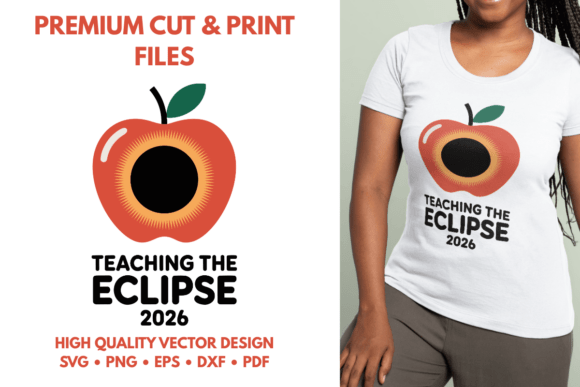 Teaching the Eclipse 2026 Apple SVG Graphics